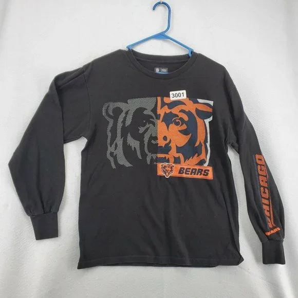 Chicago Bears Shirt Women's Long Sleeve NFL Team Apparel Black Medium - Picture 2 of 12
